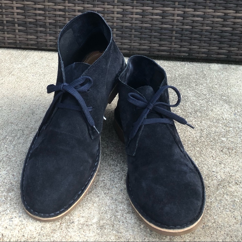 Robert Wayne Greyson Blue Suede Chukka Boots